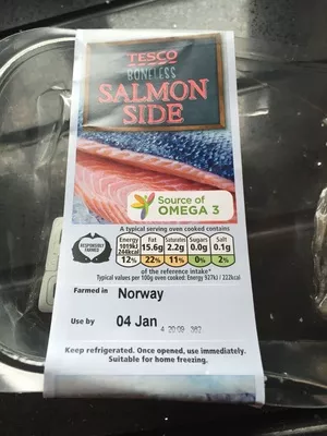 Boneless Salmon Side Tesco 1 kg, code 5052109907976