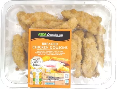 Breaded Chicken Goujons Asda 360g, code 5052449337938