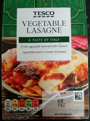 Vegetable Lasagne Tesco 450g, code 5052910079947