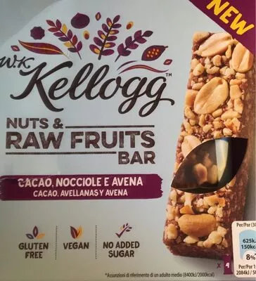 Nuts & raw fruits bar Kellogg's 120 g (4 x 30 g), code 5053827205771