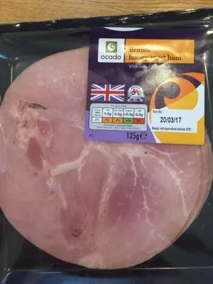 British Honey Roast Ham Ocado 125 g e, code 5055540007465