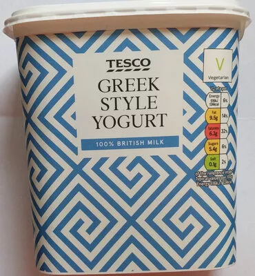 Greek style yoghurt Tesco 1kg, code 5057373489593