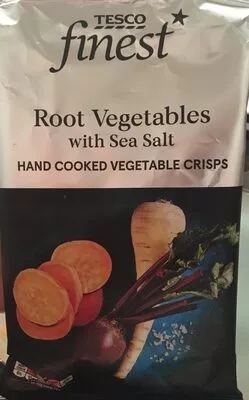 Root vegetables with sea salt Tesco Finest , code 5057373890320