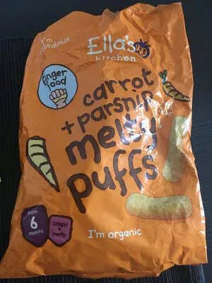 Carrot + Parsnip Melty puffs Ella’s kitchen 20g, code 5060107338869