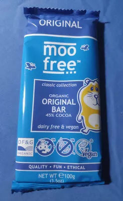 Organic Original Bar 45% Cocoa Moo Free 100g, code 5060235830037