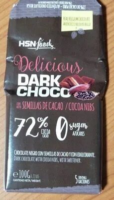 Delicious dark choco semillas de cacao HSN Foods , code 5060326272791