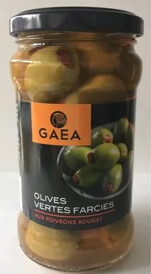 Olives Vertes Farcies Poivrons Rouge- Pot De 295g GAEA , code 5201671000558