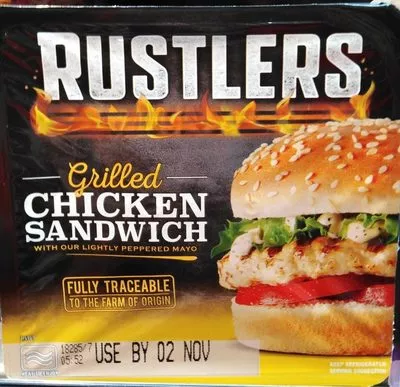 Grilled Chicken Sandwich Rustlers 150 g, code 5390605004066