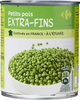Petits pois Carrefour 800 g, code 5400101173224