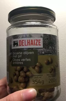 Olives vertes entieres Delhaize 354, code 5400111028767