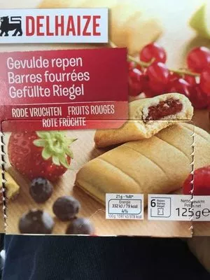 Barres Fourées - Fruits Rouges Delhaize 125 g e, code 5400111052335
