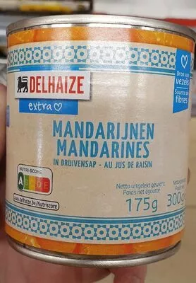 Mandarines Delhaize poids net 300 g, poids net égoutté 175 g, code 5400113626084