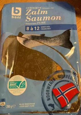 Zalm saumon atlantique fume Boni , code 5400141043044