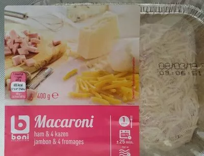Macaroni jambon et 4 fromages Boni Sélection 400 g, code 5400141091366