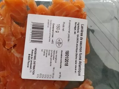 Lanières de saumon fumé Atlantique VENDSYSSEL DISTRIBUTION , code 5400742900432