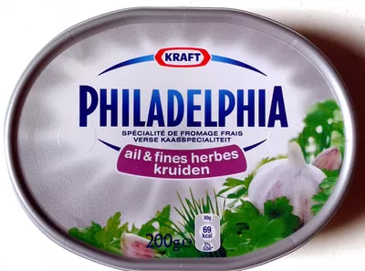 Fromage frais ail et fines herbes Philadelphia, Kraft Foods 200g, code 5410068237402