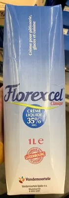 Crème liquide 35% MG Florexcel, Vandemoortele 1 L, code 5410093165688