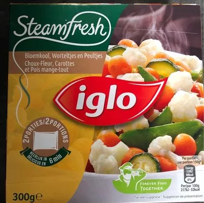 Steam fresh - Choux-fleur carottes et pois mange-tout Iglo 300 g, code 5410148449701