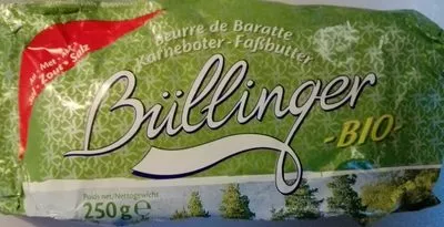 Beurre de Baratte Bio Salé Büllinger 250 g e, code 5411331012528