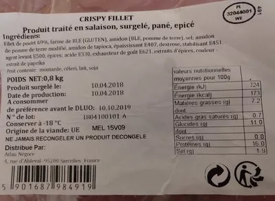 Crispy Fillet Atlas Négoce 800 g, code 5901687984919