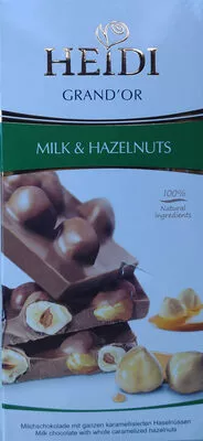 Mleczna czekolada z karmelizowanymi orzechami laskowymi Heidi 100 g, code 5941021000639