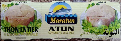 Thon entier à l'huile végétale Maratun 65 g (x3), code 6130504000023