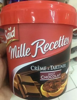 Crème à tartiner Goût Chocolat Saïd Mille Recettes, Saïd, Mille Recettes 1 kg, code 6194005434121