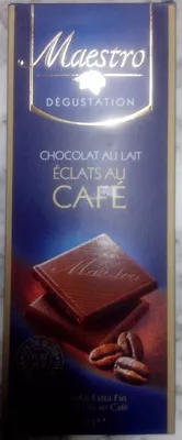Chocolat au lait avec éclats au café Maestro 100 g, code 6194005446155