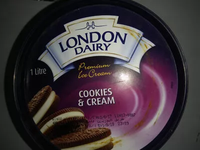 premium ice cream cookies & cream London Dairy 1 L, code 6291003096488