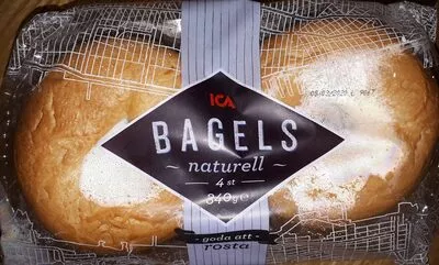 Bagels naturell ICA 340 g (4 x 85 g), code 7318690153856