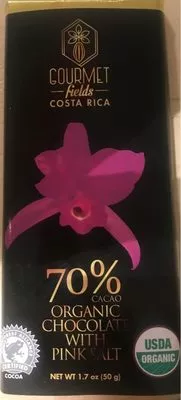 Organic Chocolate With Pink salt 70% Gourmet Fields 50 g, code 7443015120678