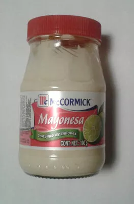 Mayonesa con jugo de limones McCormick 190 g, code 7501003340122