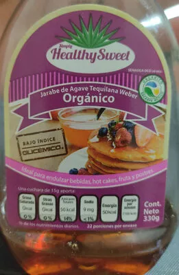 Jarabe de Agave Orgánico simply healthy sweet 330g, code 7503020343148