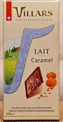 Chocolat au Lait Caramel Villars 100 g e, code 7610036002775
