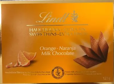 Lindt extra fin Orange chocolat au lait Lindt 125 g, code 7610400029858