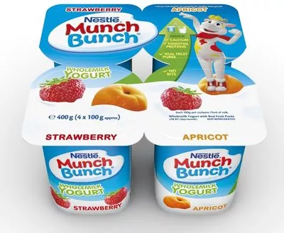 Munch Bunch Wholemilk Yogurts Nestle, Munch Bunch 400 g (4 x 100 g), code 7613031419166