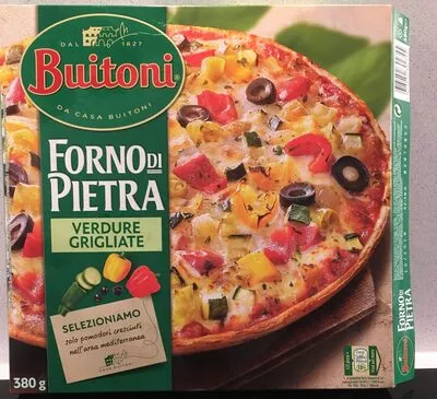 Pizza vegetal calabacín pimientos y aceitunas Buitoni 380g, code 7613032392345