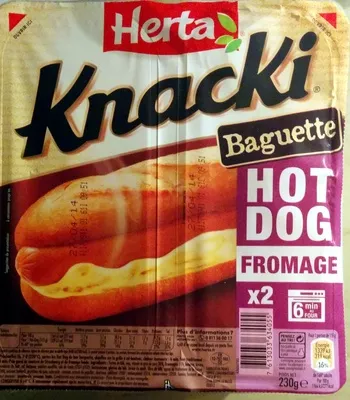 Hot Dog Fromage x 2 (Baguette) Herta, Nestlé, Knacki 230 g, code 7613033634055