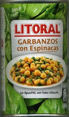Vegetal garbanzos con espinacas Litoral 425 g, code 7613034665706