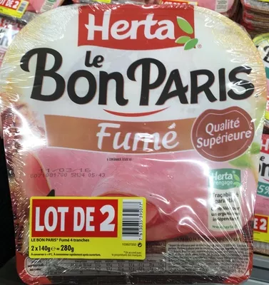 Le Bon Paris Fumé (lot de 2) Herta, Le Bon Paris 2 * 140 g (280 g), code 7613035395077