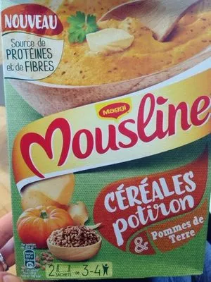Mousline Céréales Potiron & Pommes de Terre Maggi, Nestlé, Mousline 2x100 g, code 7613035976740