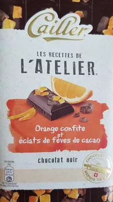 Chocolat noir orange confite et éclats de fèves de cacao Cailler, Les recettes de l'Atelier , code 7613036254717