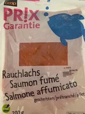 saumon fumé en tranches Coop, Pr!x Garantie 200 g, code 7613356854376