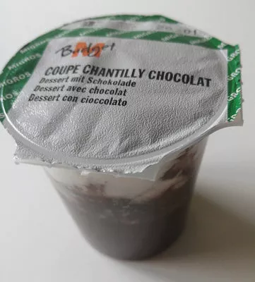 Coupe chantilly chocolat Migros,  M-Budget 133 g, code 7616600706414