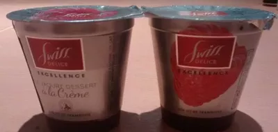 Le yaourt dessert à la crème sur lit de framboise Swiss delice 2 * 125 g (250 g), code 7616600712699