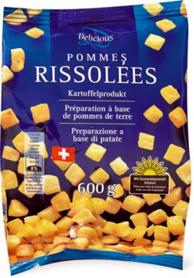 Delicious Pommes Rissolées Migros, Bischofszell 600 g, code 7616800894201