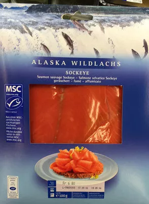 Alaska Saumon sauvage Sockeye Migros 100 g, code 7617027783491