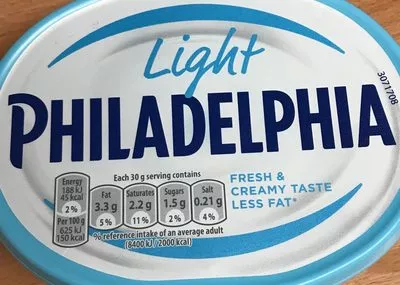Philadelphia cream cheese-soft plain light Philadelphia 180 g, code 7622210307514