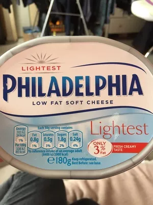 Philadelphia cream cheese-soft plain lightest Mondelēz international, Philadelphia 180 g, code 7622210307590