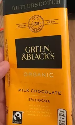 Milk chocolate butterscotch 37% Green & Black's , code 7622210584687